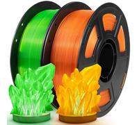 IEMAI PETG Filament 1.75mm 2Kg, Transparent Orange/Vert Fluorescent PETG Filament Pour Imprimante 3D, Précision Dimensionnelle +/- 0.02mm