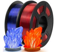 IEMAI PETG Filament 1.75mm 2Kg, Transparent Rouge/Bleu PETG Filament Pour Imprimante 3D, Précision Dimensionnelle +/- 0.02mm