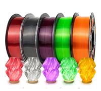 IEMAI PETG Filament 1.75mm 5Kg, Transparent Gris/Orange/Violet/Vert Fluorescent/Rouge PETG Filament Pour Imprimante 3D, Précision Dimensionnelle +/- 0.02mm, Ensemble Halloween