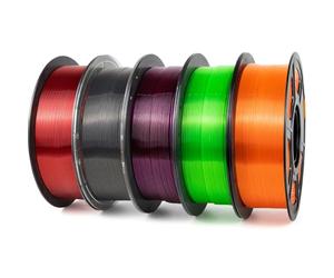 IEMAI PETG Filament 1.75mm 5Kg, Transparent Gris/Orange/Violet/Vert Fluorescent/Rouge PETG Filament Pour Imprimante 3D, Précision Dimensionnelle +/- 0.02mm, Ensemble Halloween