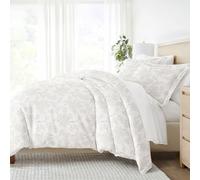 ienjoy Home Linen Market Ensemble de Housses en Microfibre à Motifs, Gris Vigne, très Grand lit
