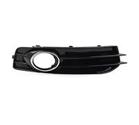 IENQBVL Grille de Pare-Chocs Avant pour A-UDI A3 8P S-Line 2009-2012 1 Pièces Brillant Noir ABS Plastique Voiture Avant Pare-Chocs Antibrouillard Calandre Couverture avec Anneau Chromé (côté Droit)