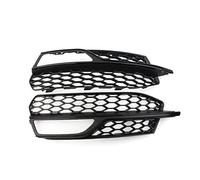 IENQBVL Grille de Pare-Chocs Avant pour A-UDI A3 S-Line S3 2013 2014 2015 2016 2017 1 Paire Noir Brillant Voiture Nid d'abeille Maille Pare-Chocs Avant Antibrouillard Calandre Couverture