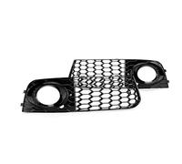 IENQBVL Grilles Antibrouillard Pour A4 B8 2009 2010 2011 2012 Pare-choc Avant Voiture Calandre En Maille Couverture Entourant Phares Antibrouillard (Glossy Black)