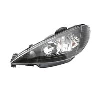 IENQBVL Phare Avant À Lentille Cristal Noir/blanc Pour Peugeot 206 T11 2006-2013(Black left b)