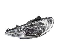 IENQBVL Phare Avant À Lentille Cristal Noir/blanc Pour Peugeot 206 T11 2006-2013(Sliver left)