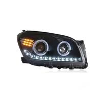 IENQBVL Phares Avant Pour Toyota RAV4 2009-2012 Design Angel Eyes Feux Jour À LED Avec Projecteur (DRL)(HIgh and low beamLED)