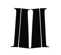 IENQBVL Protection des Bords Kit De Garnitures De Montants Portières Et De Vitres Noir Brillant pour VW T5/T6 2008-2021 Autocollants pour Colonnes B Et C 4 Pièces