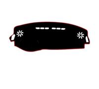 IENQBVL Tapis Tableau Bord Accessoires Voiture Protection pour Citroën C3-XR 2019 2020 Gauche Droite Antidérapant Tableau De Bord Couverture Tapis Instrument Tapis Tapis Anti-dérapants(Rouge,LHD)