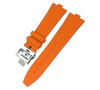 IENYU Bracelet de montre en caoutchouc de qualité convexe 24 x 7 mm pour Vacheron Constan Overseas 4500 V 5500 V Bleu Noir Orange Blanc, 24mm X 7mm