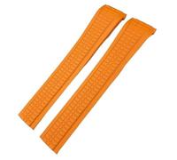 IENYU Bracelet de montre en caoutchouc fluorescent de 21 mm pour Patek 5164A 5167A Aquanaut, Philippe PP, orange et marron, bracelet de montre en silicone souple, Golden buckle, Agate