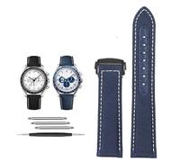 IENYU Bracelet de montre en nylon 19 mm 20 mm pour Omega Seamaster 300 Speedmaster AT150 Omega Speedmaster Slubby 310.32 Series Bracelet en nylon, 20 mm