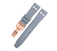 IENYU Bracelet souple en caoutchouc avec rivets pour IWC Big Pilot Mark Portugieser 20 mm 22 mm, 20 mm