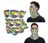 IEOIAEKI Bandana avec motif drapeau des Comores - Cache-cou - Imprimé - Pour homme et femme