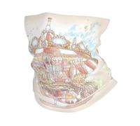 IEOIAEKI Carrousel de cirque pastel d'hiver cache-cou coupe-vent pour femme, écharpe pour le visage pour randonnée, parc d'attractions, bandeau
