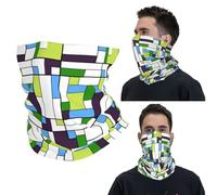 IEOIAEKI Piet Mondrian De Stijl Minimaliste Art Moderne Bandana Cache-Cou Imprimé Magique Écharpe Multifonction Masque Visage pour Hommes Femmes Adultes