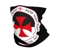 IEOIAEKI The Knights Templar Cross Christian Crusader Seal Bandana Cache-cou Coupe-vent Écharpe pour femme Bandeau Tube Cagoule