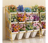 IEOWY Présentoir à Fleurs avec seaux, présentoir à Bouquets de Fleurs, présentoirs à Fleurs pour Plantes d'extérieur, présentoirs à Plantes pour Fleuriste, Jardin, terrasse