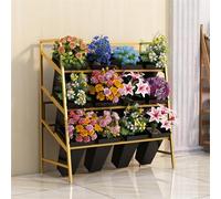 IEOWY Présentoir à Fleurs avec seaux, présentoir à Bouquets de Fleurs, présentoirs à Fleurs pour Plantes d'extérieur, présentoirs à Plantes pour Fleuriste, Jardin, terrasse