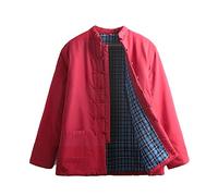 IEOWY Vestes de Costume Tang d'hiver en Coton rembourré pour Hommes, Uniforme de Tai Chi épais et Chaud à Manches Longues, vêtements Traditionnels Chinois, Hauts, Veste, vêtements de Kung Fu, Chemise
