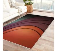 IEPOZWA Tapis Abstrait à Motifs Ondulés Multicolores ValléE pour Entrée, Cuisine, Salon, Confortable, Facile À Entretenir(Noir)-240x300cm