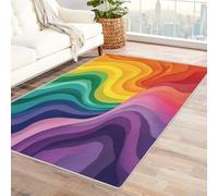 IEPOZWA Tapis Abstrait aux Formes Organiques et Colorées TrèFle Tapis Chambre Ado,Doux, Lavable en Machine,pour Chambre Salon Cuisine Balcon Antidérapant Lavable(Multicolore)-210x300cm