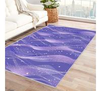 IEPOZWA Tapis Contemporain Motif Feuillage Cactus pour Entrée, Cuisine, Salon, Anti-Dérapant, Facile À Nettoyer(Blanc)-210x300cm