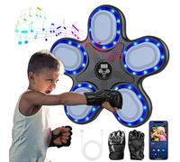 IERAKOR Machine de Boxe Musicale, 2025 Nouvelle Machine de Boxe Mural Musique Intelligente avec Gant, Mode Bluetooth, 9 Vitesse, 9 Modes, Mode Comptage, Music Boxing Machine pour Enfants (Noir)