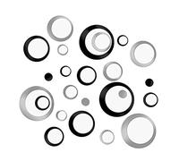 IERCZA 24pcs stickers muraux 3D Cercle Sticker Mural Miroir Autocollant en Taille Différente Decoration Muale de la Maion Effet Mirroir (4pcs par chaque taille)