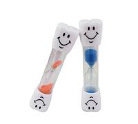 IERCZA sablier brossage dents enfant - 2 pcs de Sablier coloré d’Environ 3 Minutes avec Le Visage Souriant，Horloge à Sable Sablier pour Enfant，minuteur brossage dents enfant