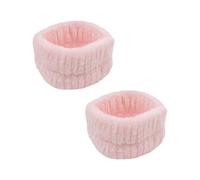 Ieron 1 Paire de Bracelets de Lavage du Visage, élastiques empêchant Le Liquide de se déverser sur Les Bras, Bracelet de Lavage de Poignet en Microfibre (Abricot)