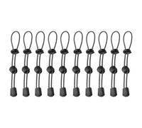 Ieron 10 pcs Sac à Dos Cordon Élastique Boucle Fixe Sac à Dos Support de Canne Corde de Fixation Randonnée Trekking Support de Bâton Corde Noir Cordon Élastique (Noir)