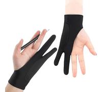 ieron 2 pièces Gant d'artiste, Taille L Trois Couches Fixes Anti-Toucher antisalissure Graphique numérique Dessin Gant Gauche Droite Gant de Dessin à Deux Doigts