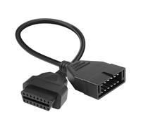 Ieron Connecteur GM 12 Broches vers OBD1 vers OBD2 16 Broches Adaptateur OBD1 Câble de Diagnostic Câble de Connexion de Conversion Universel pour Voiture