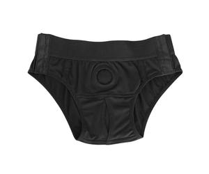 Ieron Culotte Unisexe 2 en 1 pour Femme, sous-vêtement gode, Culotte à Sangle extrêmement Dure pour Femme et Homme, Noir, 33 x 24 cm