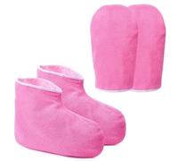 Ieron Ensemble de Gants de Bain en Cire de Paraffine - Mitaines et Chaussons isolés réutilisables pour thérapie Thermique pour Spa pour Le Traitement des Mains et des Pieds, kit de Cire Chaude