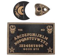 ieron Ensemble De Planches Ouija En Bois, Planches Parlantes Classiques Avec Planchette,Tableau Spirituel À Message Métaphysique,Cadeaux Wiccans Pour Fournitures De Sorcellerie, Cadeaux Noirs