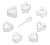 Ieron Kit de Fabrication de sushis de Dessin animé Mignon 7 pièces, Moule à Boules de Riz Onigiri, moules à Sushi DIY, Moule à Boules de Riz, Outil de Fabrication de Sushi, Rouleau à Sushi DIY