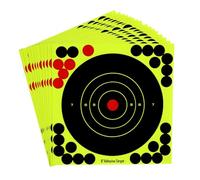 Ieron Lot de 10 disques de tir Autocollants Jaune Vif pour Cible Anti-éclaboussures, pour entraînement de précision au tir