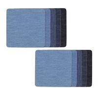 ieron Lot de 10 écussons thermocollants en denim - 12,5 x 9,5 cm - Rectangulaires - 5 couleurs - Découpables - Pour réparation de vêtements, jeans, loisirs créatifs