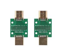 Ieron Lot de 2 connecteurs HDMI mâle vers mâle 2,54 Dip Double Face pour Carte de dérivation, Carte de Test et de réparation, Mini connecteur avec PCB pour projets électroniques