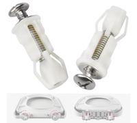 ieron Lot de 2 vis de charnières de siège de WC, vis de couvercle de WC, raccords et fixations, écrous en nylon extensibles, boulon de fixation pour couvercles, kit de remplacement de trou borgne