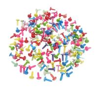 Ieron Lot de 200 Mini Attaches parisiennes Rondes en métal pour Scrapbooking, épingles Fendues pour travaux manuels, estampage, Scrapbooking, 4,5 x 8 mm, Multicolores