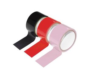 Ieron Lot de 3 Rubans statiques sans Colle pour Divertissement en Couple (Noir/Rose/Rouge)