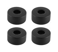 Ieron Lot de 4 couvercles de Tuyau en Acier Inoxydable pour Rosace de Douche Noire, Couvercle de Tuyau de Chauffage, Rosace filetée pour robinets de Douche de Salle de Bain (25 mm)