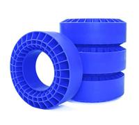 Ieron Pneus de Roue de 2,2" avec Insert en Caoutchouc de Silicone pour Chenille 1/10 RC (Bleu, 108 x 42 mm)
