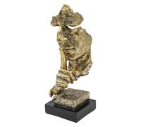 Ieron Ponder Statue - Silence is Gold Statue d'art Abstrait, décoration de Maison Moderne, décoration de Table, étagère de Bureau, Figurine d'homme Silencieux fabriquée à la Main, doré