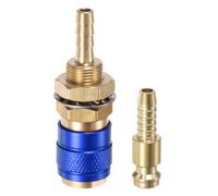 Ieron Raccord Rapide de gaz et d'eau de 6 mm Bleu pour soudage à l'arc sous Argon Connecteur à Douille Rapide pour Torche de soudage refroidie par Eau Débit d'eau et de gaz Efficace