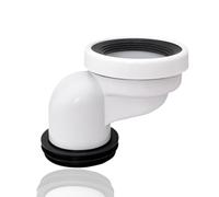 ieron Tuyau de raccordement excentrique de 10 cm, tuyau de toilette excentrique en plastique rigide coudé, drain, excentrique droit, raccord de raccordement de toilettes