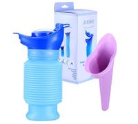 ieron Urinoir d'urgence rétractable, 750 ml, unisexe, portable, réutilisable, pour enfants, adultes, femmes, embouteillage, camping, voyage, file d'attente